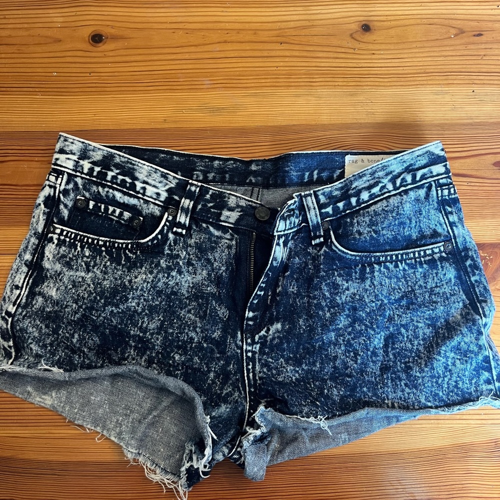 Acid Wash Jean Shorts